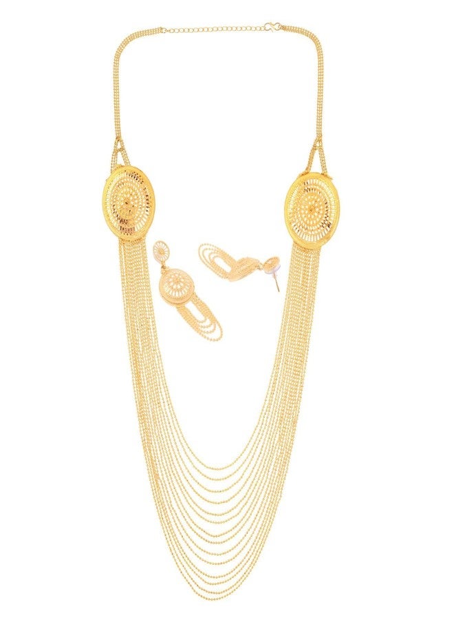 Efulgenz Indian Jewelry Sets for Women Necklace Set Floral Multilayer Necklace Earrings Indian Bridal Jewelry for Wedding Fashion Jewelry - Image 5