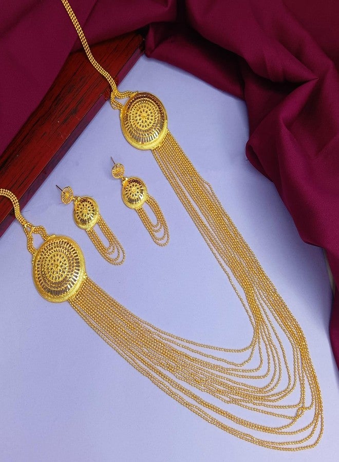 Efulgenz Indian Jewelry Sets for Women Necklace Set Floral Multilayer Necklace Earrings Indian Bridal Jewelry for Wedding Fashion Jewelry - Image 2