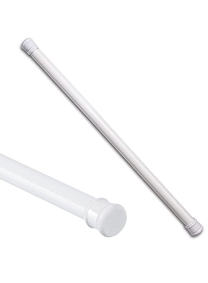 Rubik قضيب ستارة دش قابل للتعديل بسمك 70 إلى 120 سم وطول تلسكوبي قابل للتمديد بدون مثقاب لخزانة حوض الاستحمام والحمام (70 إلى 120 سم) أبيض - Image 1