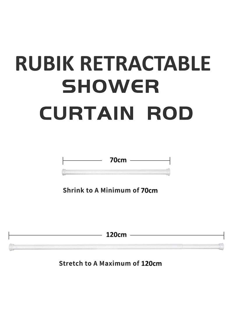 قضيب ستارة دش قابل للتعديل بسمك 70 إلى 120 سم وطول تلسكوبي قابل للتمديد بدون مثقاب لخزانة حوض الاستحمام والحمام (70 إلى 120 سم) أبيض - pzsku/Z1309AF95347D7200E7B5Z/45/_/1680939384/4e0291d7-1311-46e2-99d6-5693043e16c7