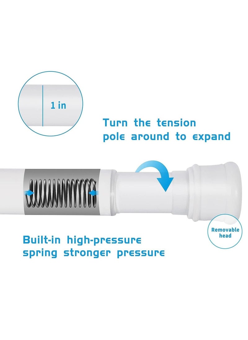 قضيب ستارة دش قابل للتعديل بسمك 70 إلى 120 سم وطول تلسكوبي قابل للتمديد بدون مثقاب لخزانة حوض الاستحمام والحمام (70 إلى 120 سم) أبيض - pzsku/Z1309AF95347D7200E7B5Z/45/_/1693394701/9de25e8b-dfb4-4164-869c-f3a14389544a