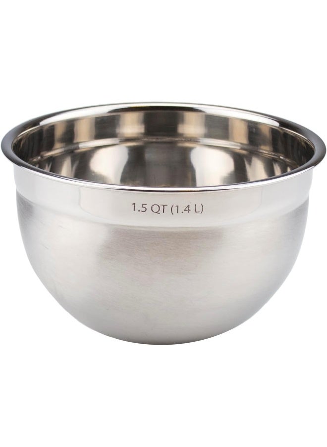Tovolo Stainless Steel Deep Mixing Kitchen Metal Bowls for Baking & Marinating, Dishwasher-Safe, 1.5 Quart - Image 1