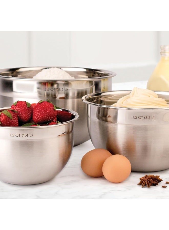 Tovolo Stainless Steel Deep Mixing Kitchen Metal Bowls for Baking & Marinating, Dishwasher-Safe, 1.5 Quart - Image 2