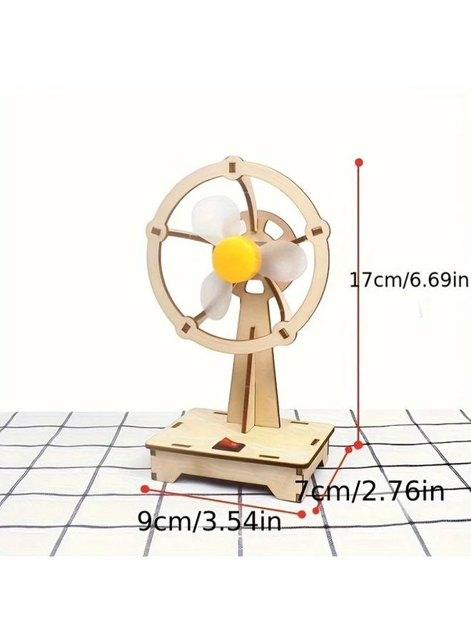 4 في 1 مجموعة تعليمية STEAM مع مروحة كهربائية وقمر صناعي شمسي وعارض نجوم وروبوت مثلث - Image 3