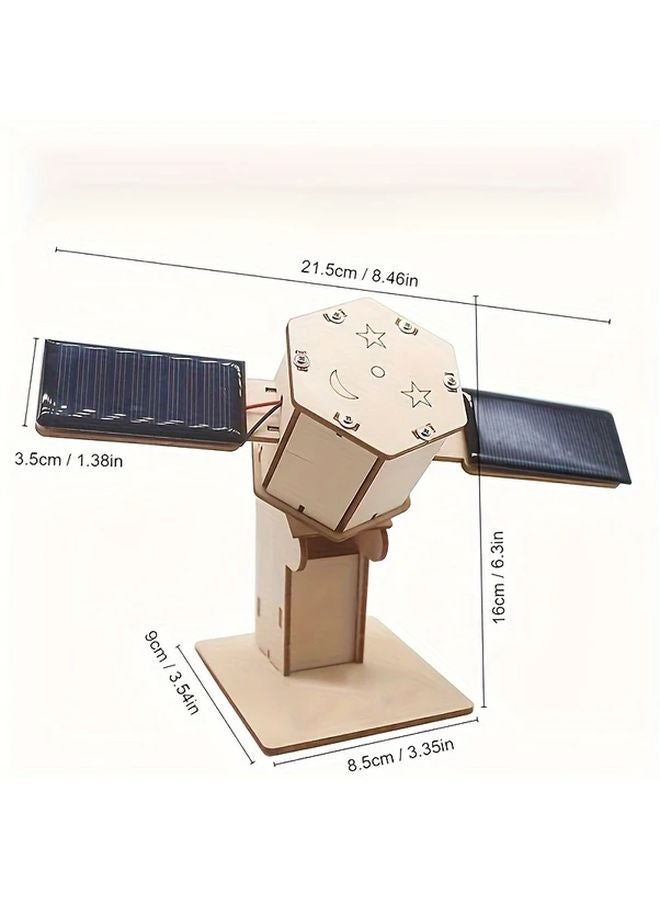 4 في 1 مجموعة تعليمية STEAM مع مروحة كهربائية وقمر صناعي شمسي وعارض نجوم وروبوت مثلث - Image 5