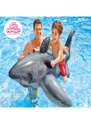 Intex Great Shark Inflatable Ride-On Beach Toy |173x107cm | Ages 2+ - view 2