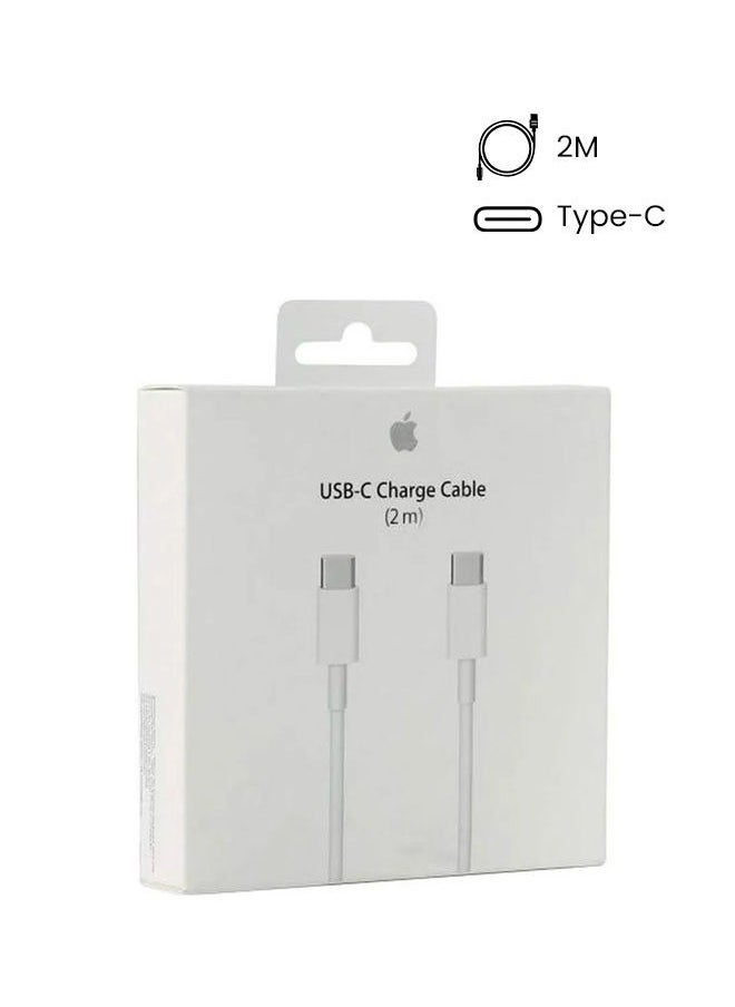 أبل كابل شحن USB-C بقوة 140 واط - طول 2 متر - أبيض  - Image 2