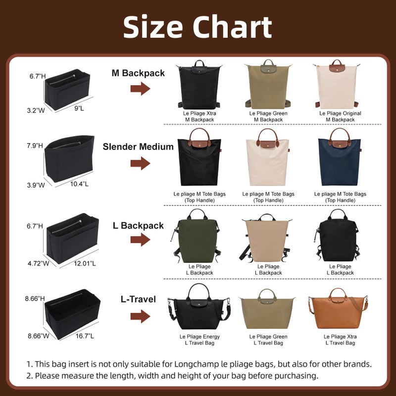 Doxo Purse Organizer Insert Compatible with Longchamp Le Pliage M Handbags,Shoulder Bag L,Custom Fit Size,with Cup Holder(Large,Black) - Image 3