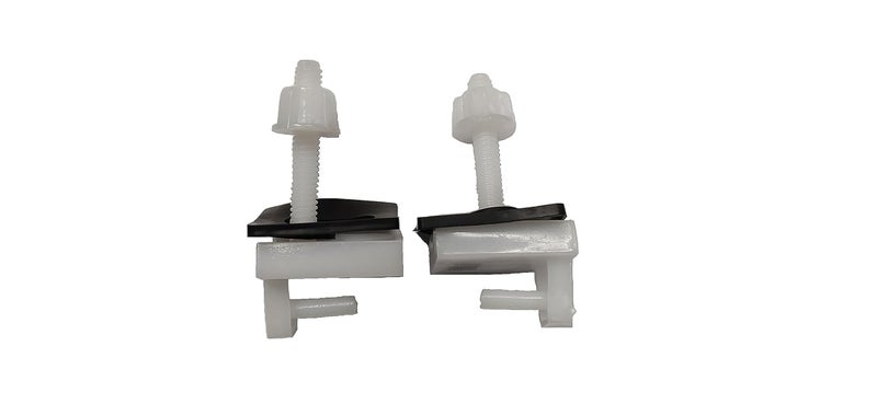 NEW WARE زوج من مفصلات غطاء مقعد المرحاض البلاستيكي نوع بارى مع صندوق تثبيت (بلاستيك؛ أبيض) - Image 2