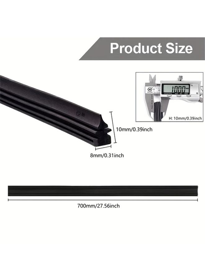 Universal 700mm شريط تجديد ممسحة المطاط الطبيعي عبوة من 4 قطع - Image 2