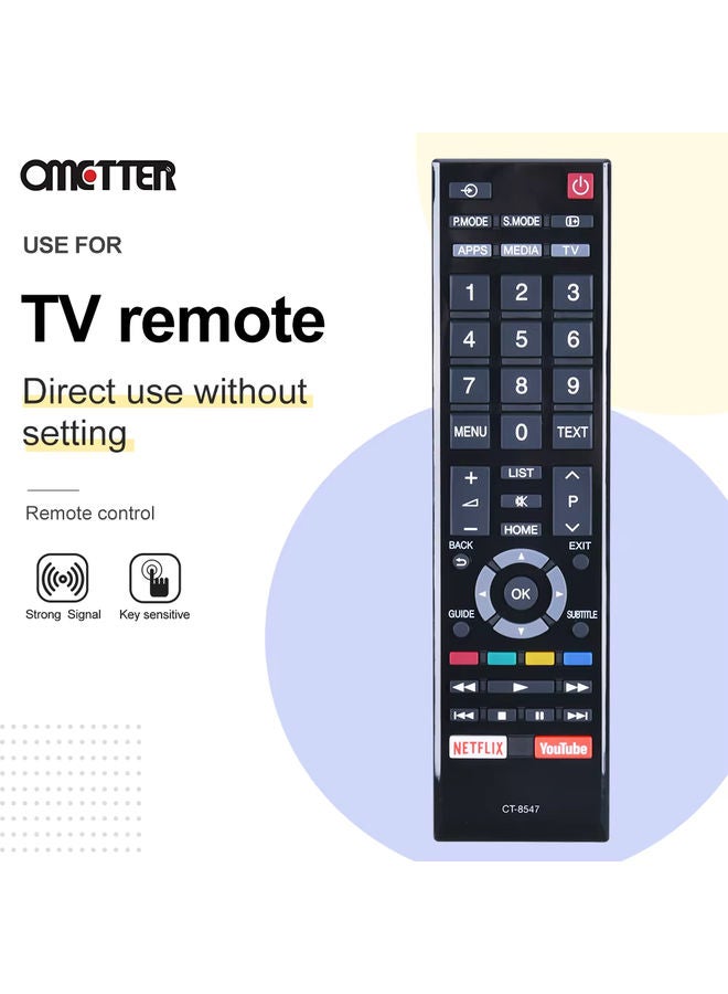 OMETTER Suitable for Toshiba TV Remote Control CT-8547 49L5865 49L5865EV 49L5865EA 49L5865EE