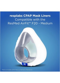 RespLabs Medical Inc. RespLabs Medical Inc. CPAP Mask Liners - Compatible with ResMed AirFit F20 Masks, Medium - Reusable, Washable Cushion Covers - 4 Liner Pack  - Image 3