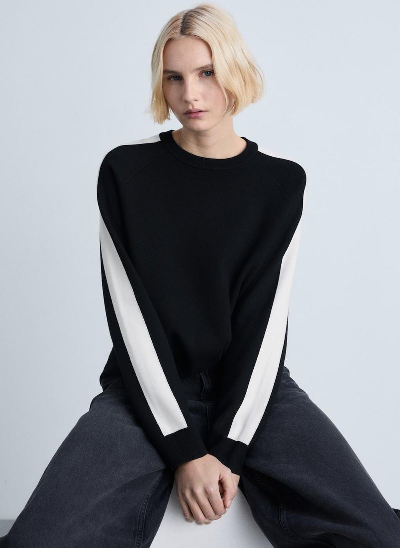 MANGO Contrasting Stripe Knitted Sweater  - Image 4
