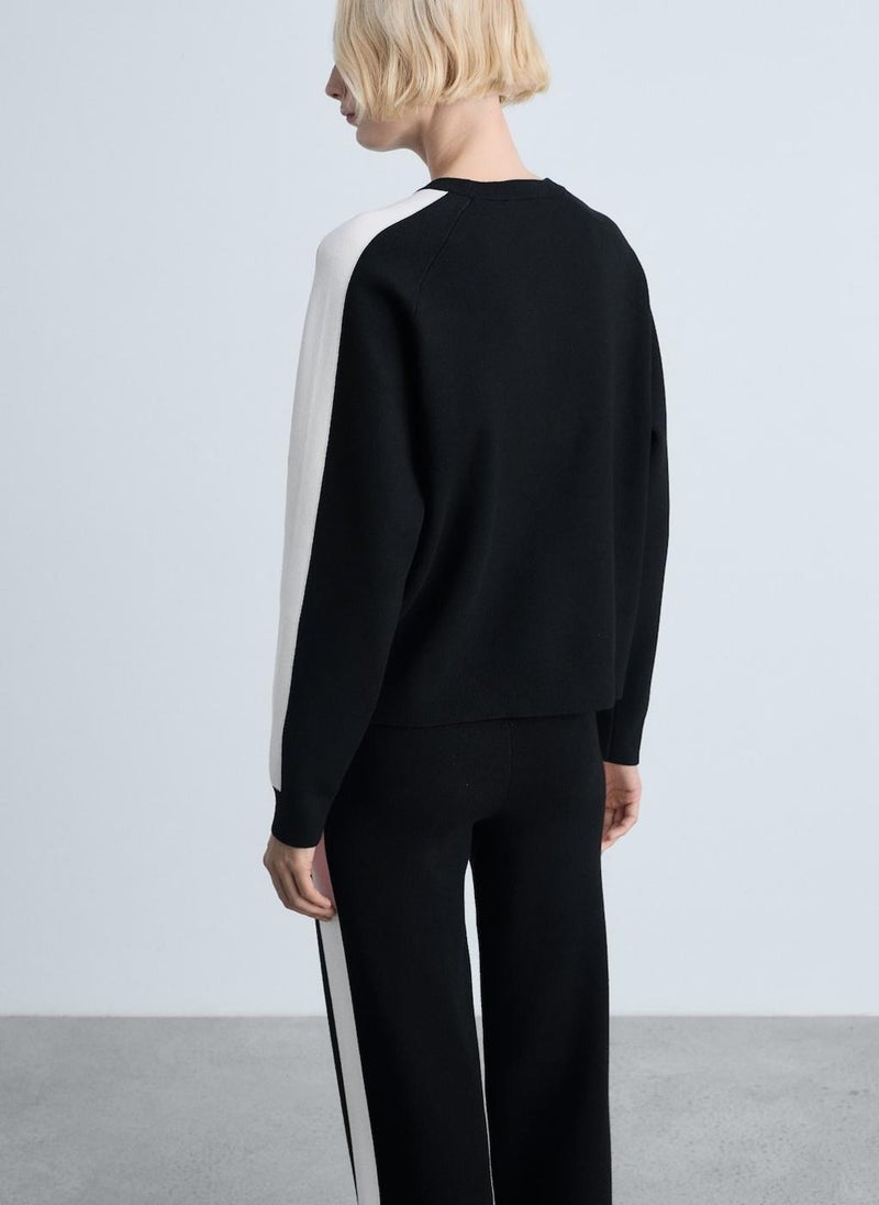MANGO Contrasting Stripe Knitted Sweater  - Image 2
