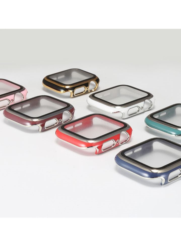 BSNL Protective Hard Case Electroplated Bumper Screen Protector And Cover Combo For Apple Watch Series 7 - 41mm - Image 5