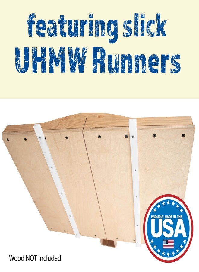 فولتون طقم منشار طاولة من فولتون DIY بطول ١٧ بوصة مع قضبان UHMW مثقوبة مسبقًا، ومسار حرف T من الألومنيوم، ومقبض، ومسامير (UHMW مثقوبة مسبقًا بطول ١٧ بوصة) - Image 4