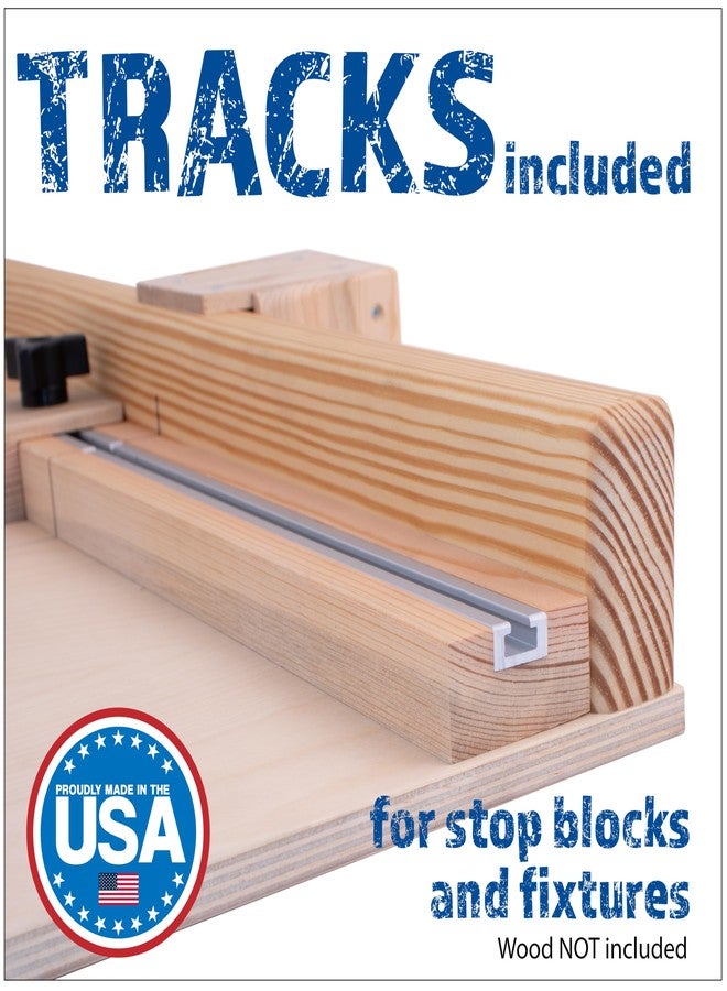 فولتون طقم منشار طاولة من فولتون DIY بطول ١٧ بوصة مع قضبان UHMW مثقوبة مسبقًا، ومسار حرف T من الألومنيوم، ومقبض، ومسامير (UHMW مثقوبة مسبقًا بطول ١٧ بوصة) - Image 5