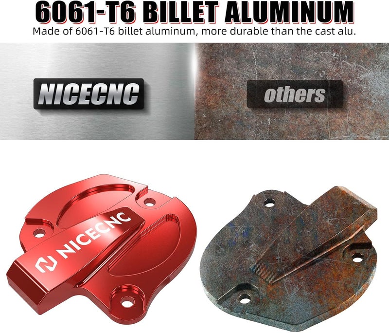 NICECNC Red Saving System Cover Guard Protector Compatible with Yamaha Raptor 700 YFM700 2013 2015-2026, Raptor 700R YFM700R 2009 2011-2026, See Fitments - Image 5
