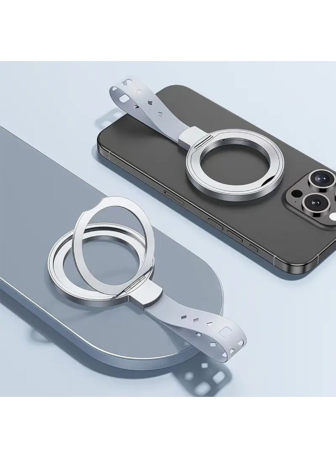 Magnetic Phone Ring Holder – 360° Rotation, Strong Grip,  Compatible Stand for iPhone Series & Other Phones with Metal Ring Plate - Image 2