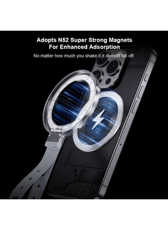 Magnetic Phone Ring Holder – 360° Rotation, Strong Grip,  Compatible Stand for iPhone Series & Other Phones with Metal Ring Plate - Image 5