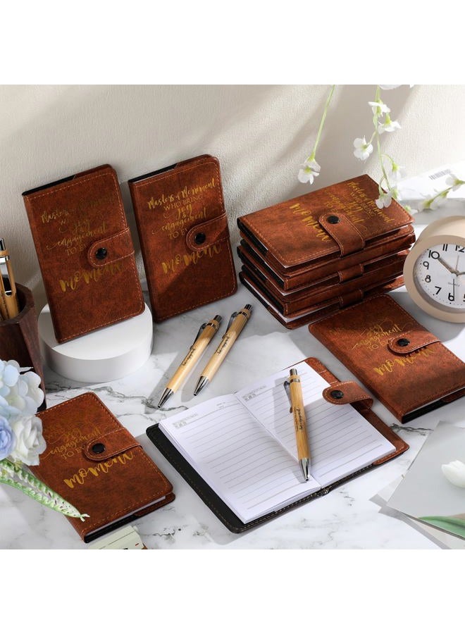 Tinlade 10 Set Activity Professionals Week Gift Bulk A6 Leather Inspirational Notebooks with Motivational Bamboo Pens Employee Appreciation Gifts Thank You for Activity Director Team Coworker Student - Image 4