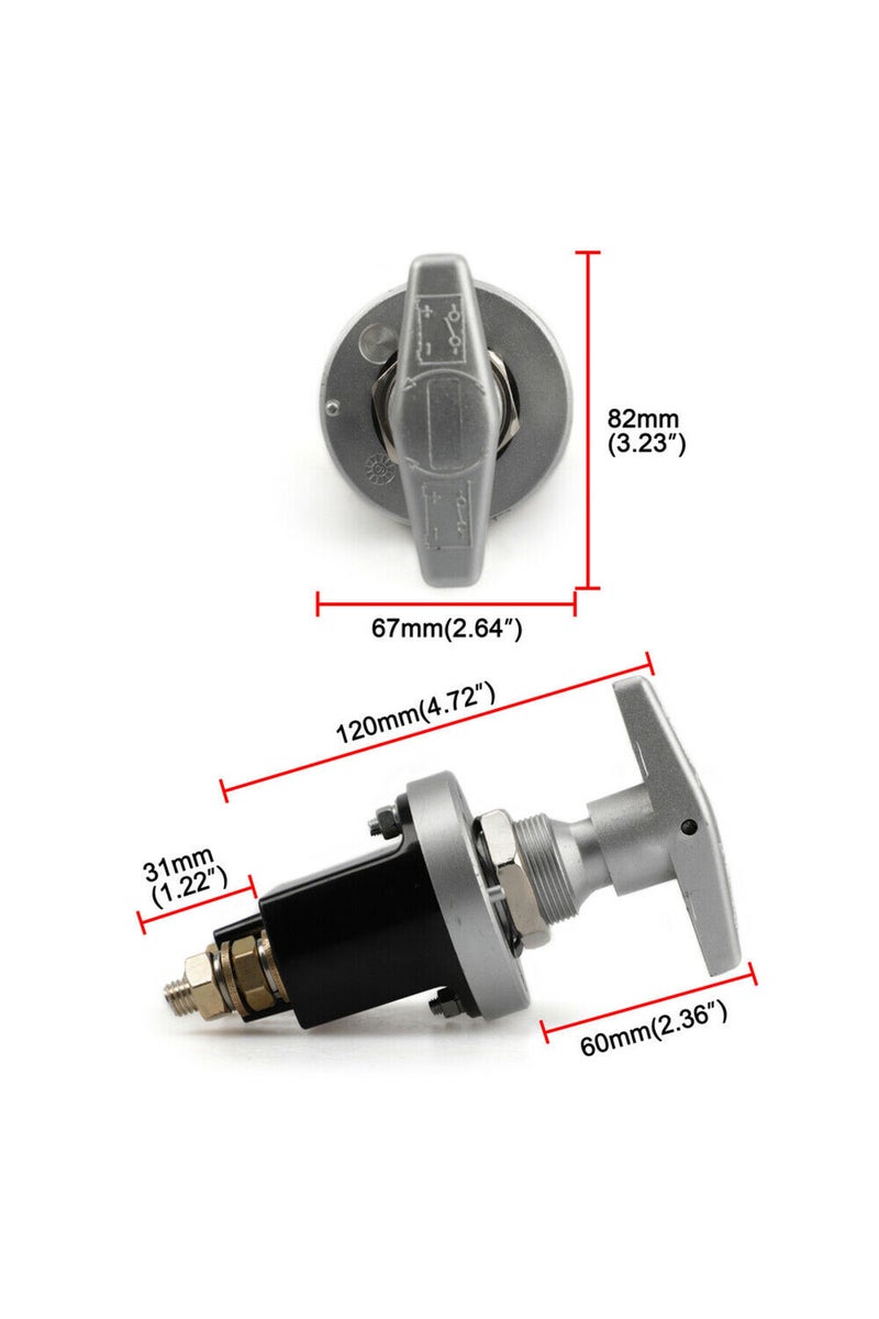 إيروريكس مفتاح فصل بطارية شديد التحمل 12-24 فولت 1500 أمبير مع عازل بطارية سيارة العضلات Rush Keep It Clean... - Image 2