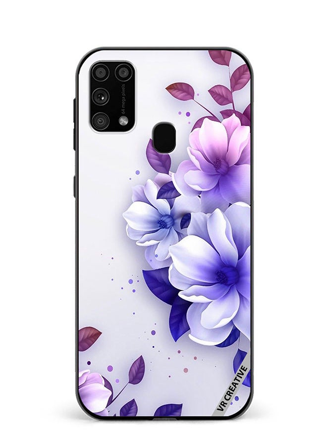 VR CREATIVE - Protective Case Cover For Samsung Galaxy M31/M31 Prime Flower Design Multicolour - Image 1