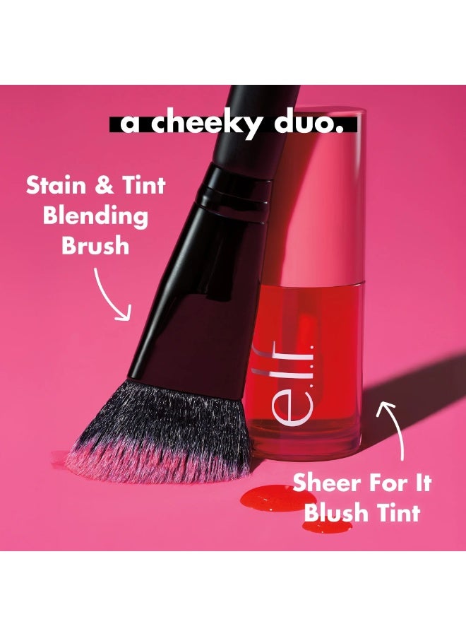 elf Sheer For It Blush Tint - Buildable Stain For Lips + Cheek,Left On Red - Image 4