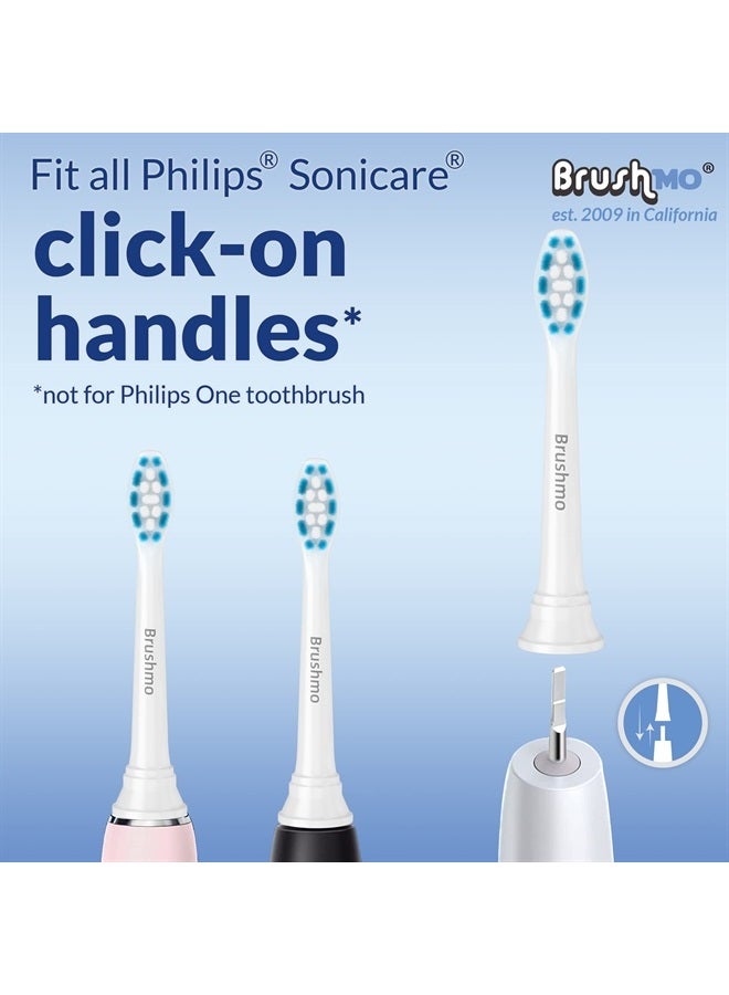 Brushmo Replacement Toothbrush Heads Compatible with Philips Sonicare Optimal Gum Health HX9033, White 8 Pack. - Image 2