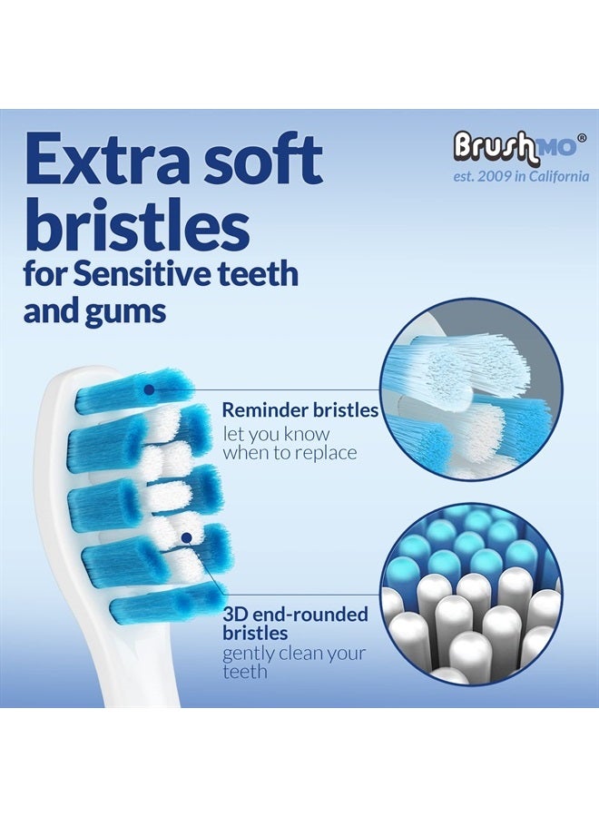 Brushmo Replacement Toothbrush Heads Compatible with Philips Sonicare Optimal Gum Health HX9033, White 8 Pack. - Image 4
