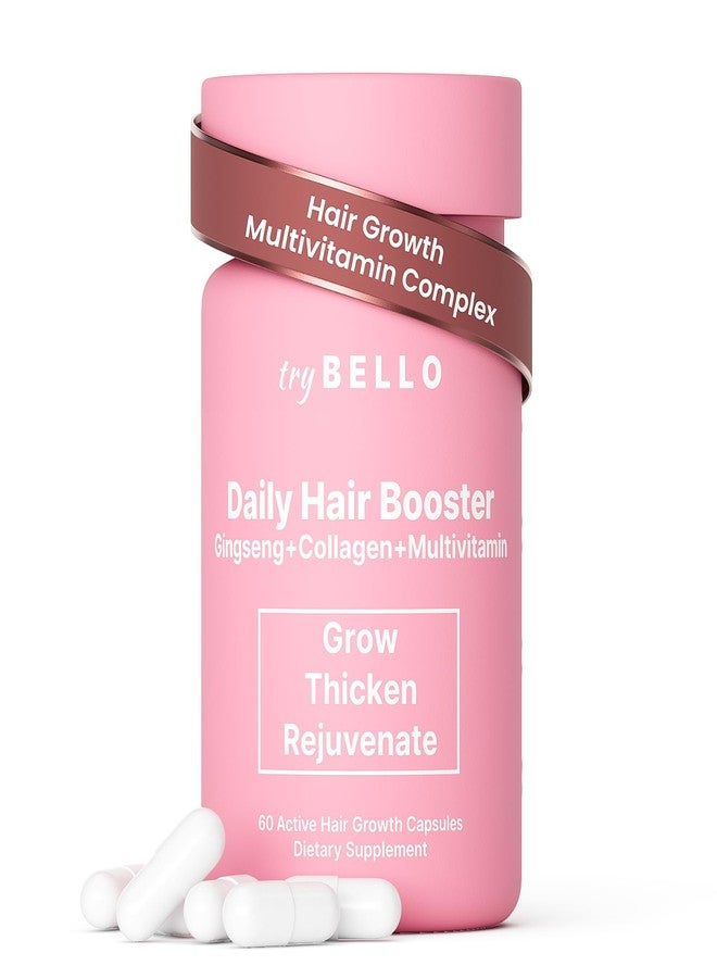 Trybello Daily Hair Booster Capsules | Collagen & Biotin Complex for Women | Multivitamin Supplement for Thicker, Fuller Growth & Strength | Hair Loss Treatment for Thinning Strands | 60 Capsules - Image 1
