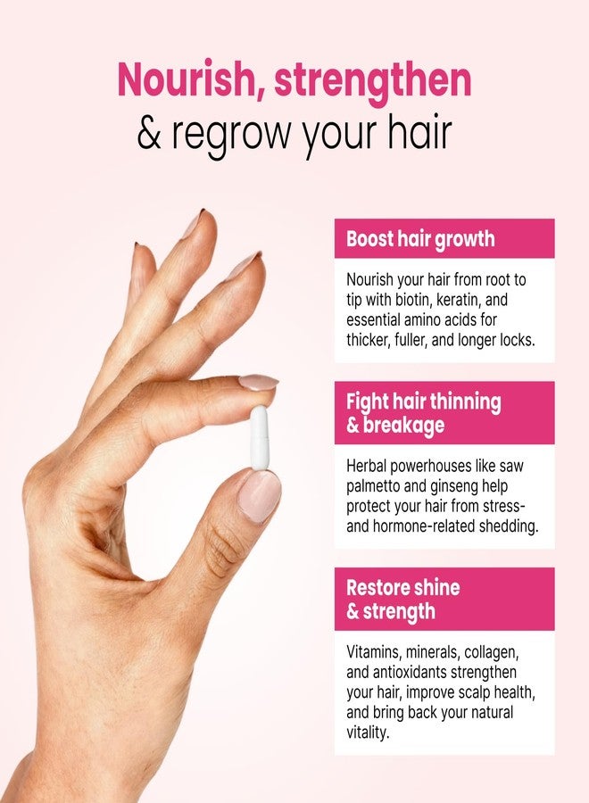 Trybello Daily Hair Booster Capsules | Collagen & Biotin Complex for Women | Multivitamin Supplement for Thicker, Fuller Growth & Strength | Hair Loss Treatment for Thinning Strands | 60 Capsules - Image 2