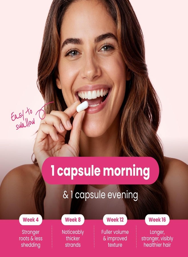 Trybello Daily Hair Booster Capsules | Collagen & Biotin Complex for Women | Multivitamin Supplement for Thicker, Fuller Growth & Strength | Hair Loss Treatment for Thinning Strands | 60 Capsules - Image 5