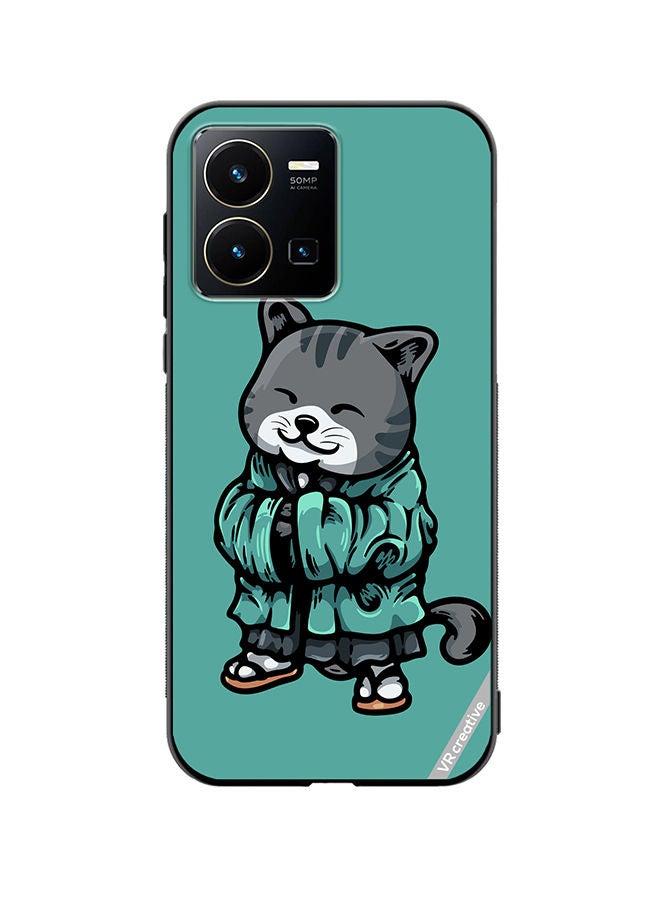 Protective Case Cover For Vivo Y35 Kimano Cat Design Multicolour