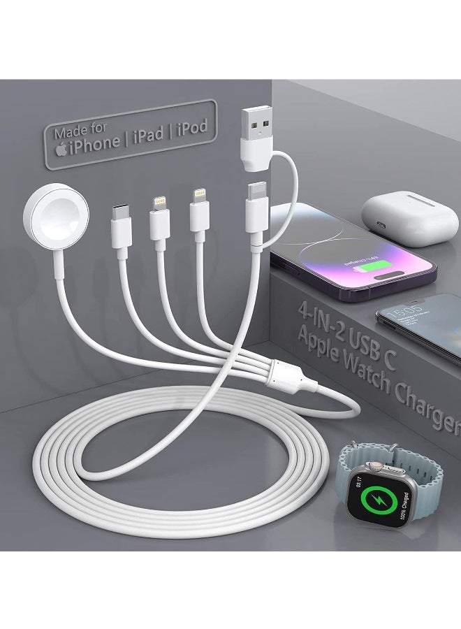 Watch Charger Compatible with Apple Watch Charger, Watch Charger Charging Cable for Watch Series 7/6 /5/4 /3/2 /SE, Magnetic Fast Charger Cord for iWatch Portable Charging  - Image 1