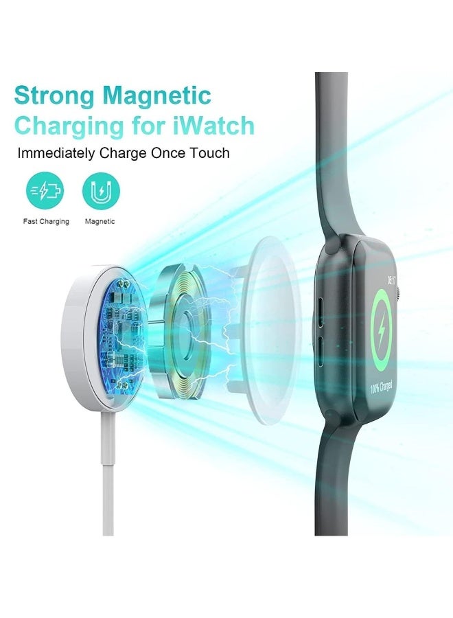 Watch Charger Compatible with Apple Watch Charger, Watch Charger Charging Cable for Watch Series 7/6 /5/4 /3/2 /SE, Magnetic Fast Charger Cord for iWatch Portable Charging  - Image 3