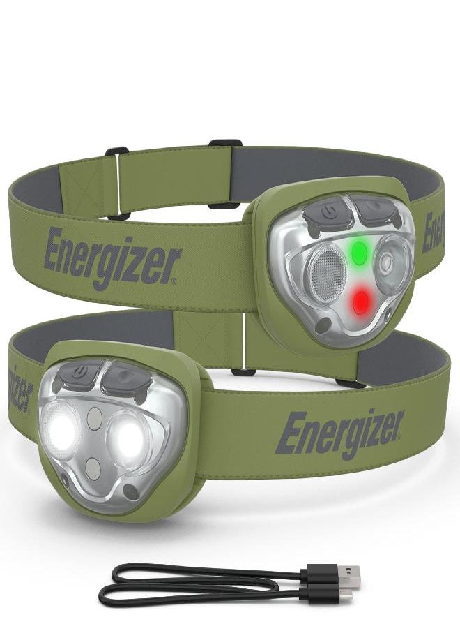 Energizer Energizer Rechargeable LED Headlamp, IPX4 Water Resistant, High-Powered Bright LED, Multiple Light Modes, Best Headlight for Camping, Running, Outdoors, Emergency Light, USB Included  - Image 1