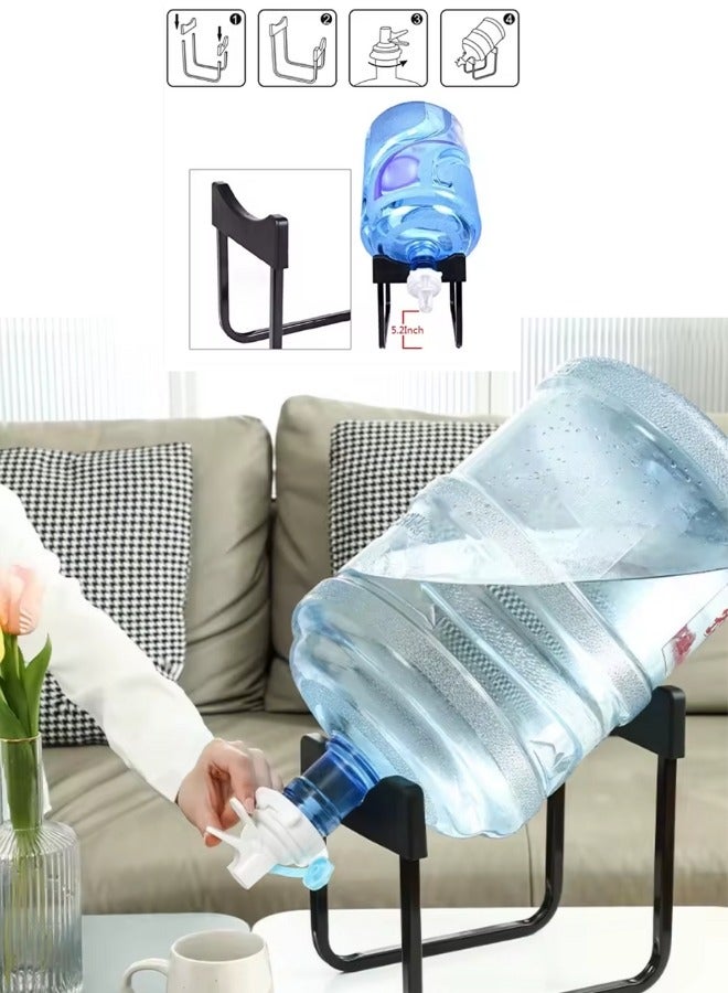 حامل زجاجة موزع المياه المعدني (أسود)