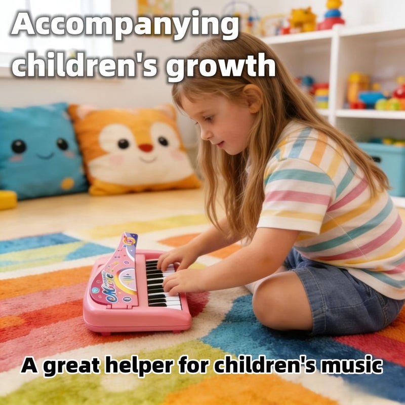 Blue Electronic Piano Multifunctional Portable Keyboard Educational Music Toy Fosters Musical Sense and Rhythm for Girls Joyful Growth - Image 5