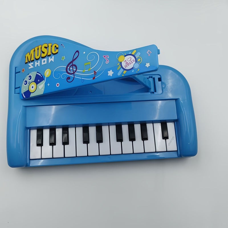 Blue Electronic Piano Multifunctional Portable Keyboard Educational Music Toy Fosters Musical Sense and Rhythm for Girls Joyful Growth - Image 1