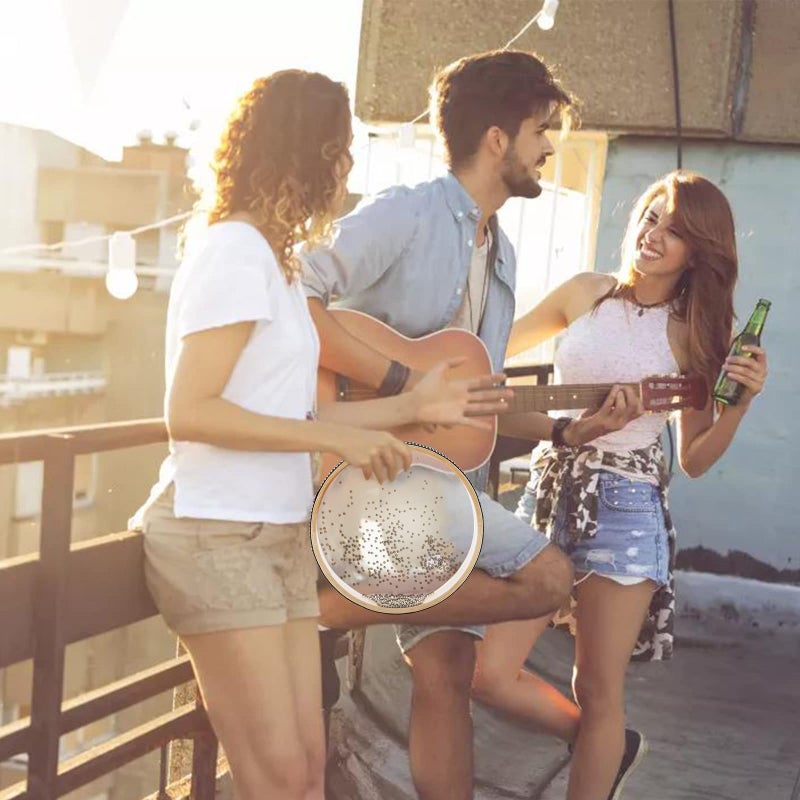 Fasmov طقم فاسموف 4 حبة طبل موجة خرز المحيط، طبل صوت البحر مع هيكل خشبي، طبل صوت المحيط آلة موسيقية إيقاعية لوازم المنزل والمدرسة، 6 بوصة، 8 بوصة، 10 بوصة، 12 بوصة - Image 5