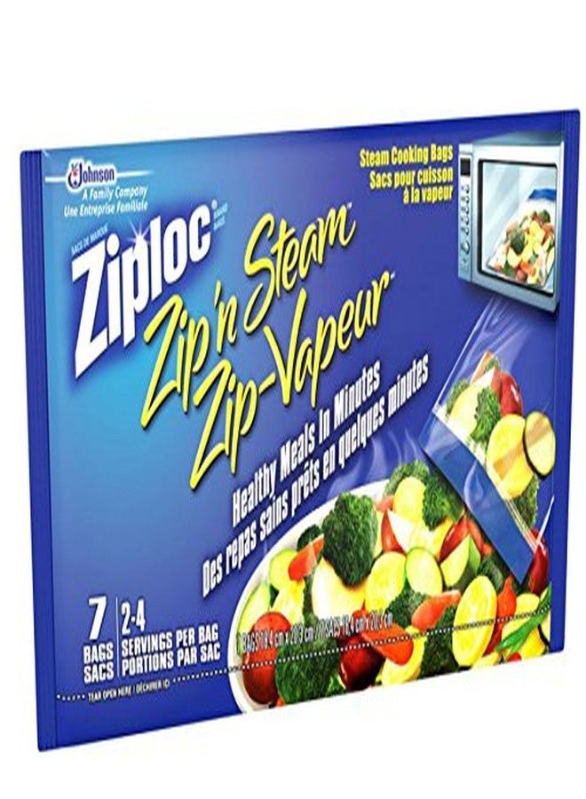 Ziploc Zip 'n Steam Food Storage Bags for Meal Prep, Healthy Meals in Minutes, Microwave Safe, 10 Count - Image 2