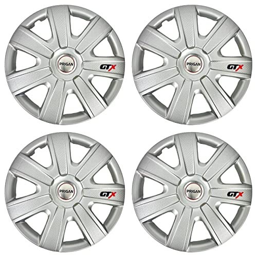 PRIGAN 17 Inch Silver Wheel Cover, for All 17 Inch Cars Like Scorpio,Grand Vitara, XUV500 and XUV 700 (Set of 4 Pcs) (Press Fitting) Model- GTX Silver 17 - Image 2