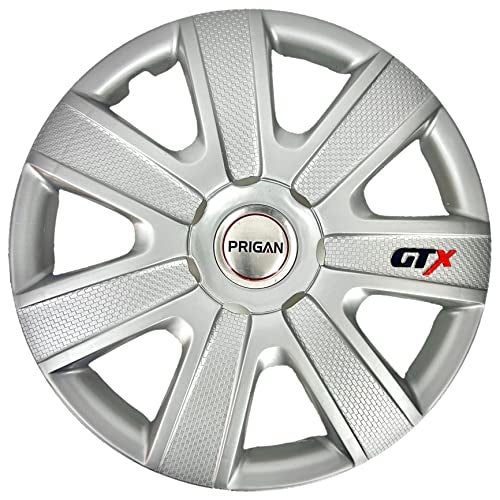 PRIGAN 17 Inch Silver Wheel Cover, for All 17 Inch Cars Like Scorpio,Grand Vitara, XUV500 and XUV 700 (Set of 4 Pcs) (Press Fitting) Model- GTX Silver 17 - Image 1