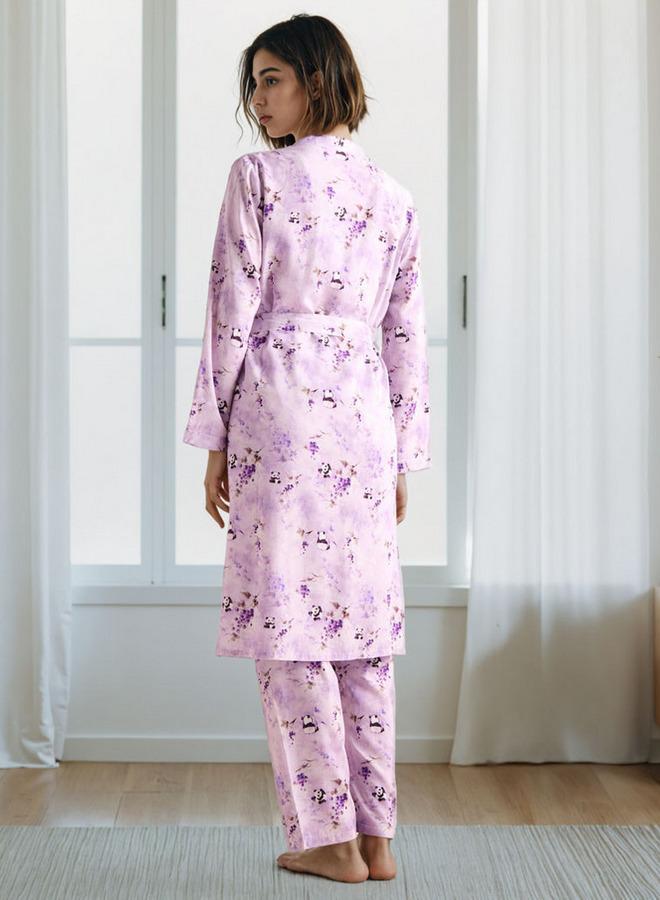 سبلاش فيڤ طقم روب وبيجامة بطبعة كاملة - Image 2