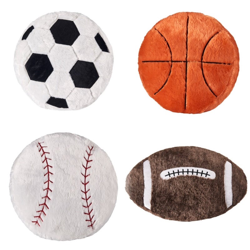 New Product Sports Pillow Fluffy Filled Football Plush Pillow Rugby Soft Filled Basketball Baseball - Image 2