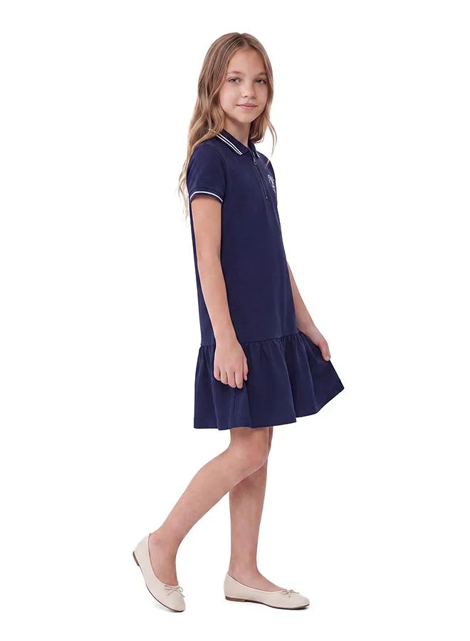 كوتون Polo Neck Dress