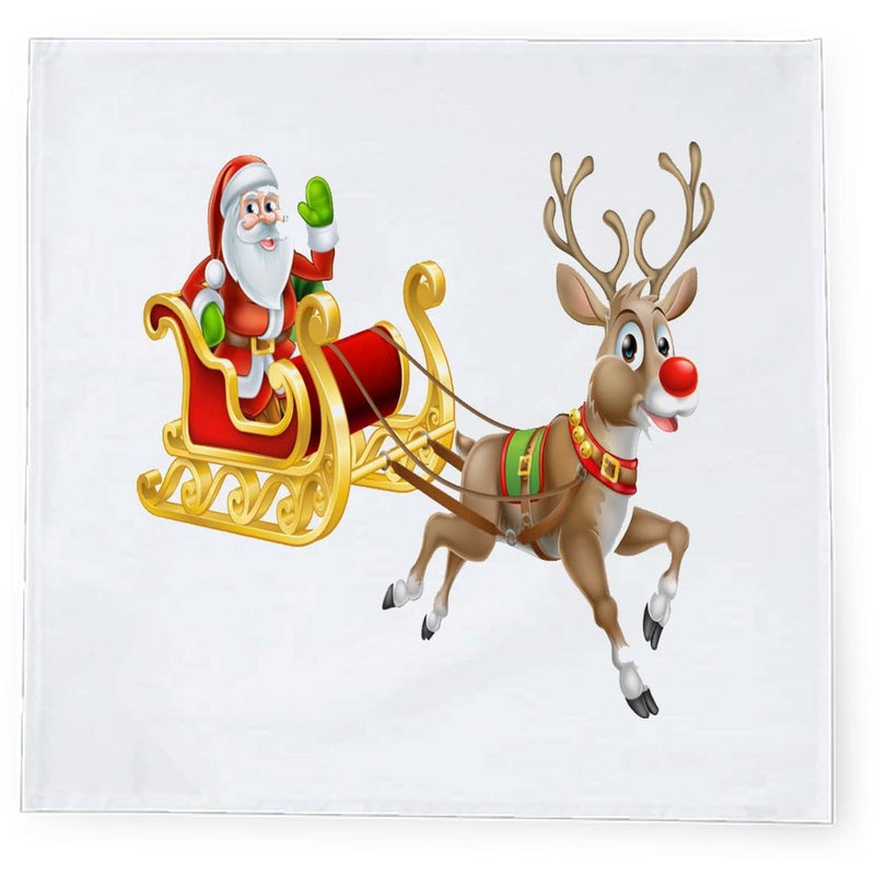 Khakee مناديل طاولة حرير بموضوع عيد الميلاد 6 قطع 10x10 لتزيين عيد الميلاد زينة عيد الميلاد هدية عيد الميلاد xmas21784 - Image 3
