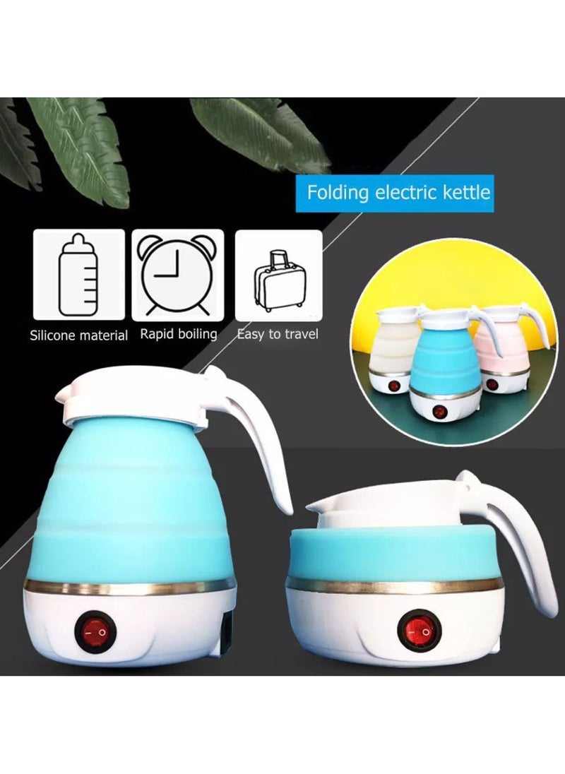 Electric silicone kettle, high quality healthy silicone, foldable, meaning you can take it in your bag anywhere, it automatically shuts off when the water boils
