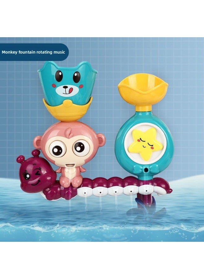Water Play Toys Fun Turtle Turtle Ambibious Ski Children's Toys-Color:Morandi Monkey Turn Music (Bag) - Image 1